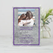 Elegant photo double graduation Announcement 招待状 (スタンド正面)