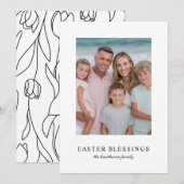 Elegant Photo Easter Blessings  シーズンカード (正面/裏面)
