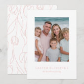Elegant Photo Easter Blessings  シーズンカード (正面/裏面)