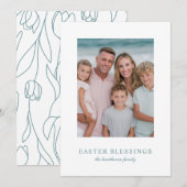 Elegant Photo Easter Blessings  シーズンカード (正面/裏面)
