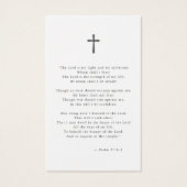 Elegant Photo Funeral Memorial Prayer Card (裏面)