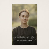 Elegant Photo Funeral Memorial Prayer Card (正面)