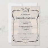 Elegant Photo Grad Party | Modern Minimalist Grad 招待状 (裏面)