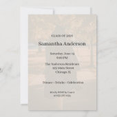 Elegant Photo Grad Party | Modern Minimalist Grad 招待状 (裏面)