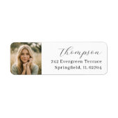 Elegant Photo Graduation ラベル (正面)