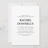 Elegant Photo Graduation 招待状 (裏面)