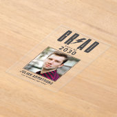 Elegant Photo Graduation Announcement 2026 Grad アクリル招待状 (レイダウン)