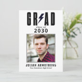 Elegant Photo Graduation Announcement & Grad Party 招待状 (スタンド正面)