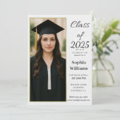 Elegant Photo Graduation Invitation –Class of 2025 招待状 (スタンド正面)