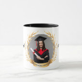 Elegant Photo Graduation Party Gold Laurels マグカップ (中央)