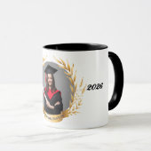 Elegant Photo Graduation Party Gold Laurels マグカップ (正面右)