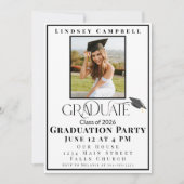 Elegant Photo Graduation Party / “Graduate”  招待状 (正面)