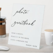 Elegant Photo Guestbook Table Sign  台座サイン (インサイチュ)
