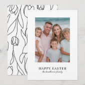 Elegant Photo Happy Easter  シーズンカード (正面/裏面)