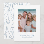 Elegant Photo Happy Easter  シーズンカード (正面/裏面)