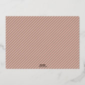 Elegant Photo Happy New Year Script Rose Gold 箔シーズンカード (裏面)