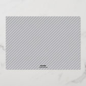 Elegant Photo Happy New Year Script Silver 箔シーズンカード (裏面)