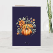 Elegant Photo Happy Thanksgiving カード (裏面)