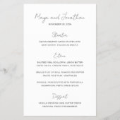 Elegant Photo Modern Budget Wedding Menu チラシ (正面)