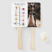 Elegant Photo Modern Wedding Program Hand Fan ハンドファン (正面&裏面)