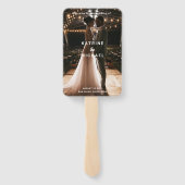 Elegant Photo Modern Wedding Program Hand Fan ハンドファン (裏面)