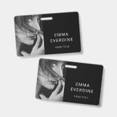 Elegant Photo Name Title  バッジ (正面＆裏面)