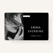 Elegant Photo Name Title  バッジ (裏面)