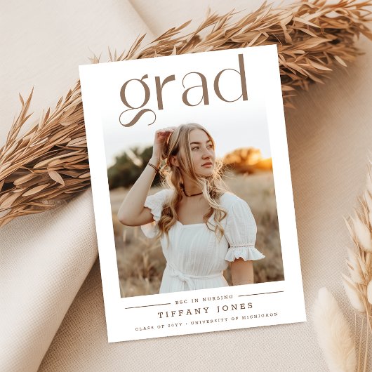 Elegant Photo Nursing Graduation Save The Date ポストカード