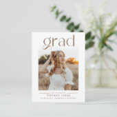 Elegant Photo Nursing Graduation Save The Date ポストカード (スタンド正面)