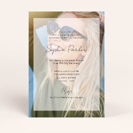 Elegant Photo Overlay | Graduation Party 招待状