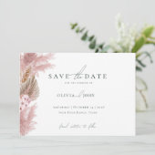 Elegant Photo Pampas Grass Wedding Save the Date  セーブザデート (スタンド正面)