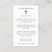 Elegant Photo Prayer Memorial Sympathy Cards 名刺 (裏面)