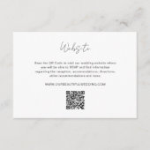 Elegant Photo QR Code Modern Wedding エンクロージャーカード (正面)