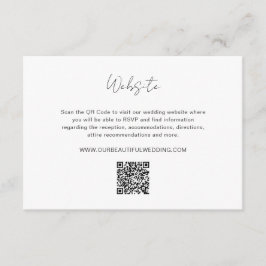 Elegant Photo QR Code Modern Wedding エンクロージャーカード