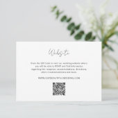 Elegant Photo QR Code Modern Wedding エンクロージャーカード (スタンド正面)