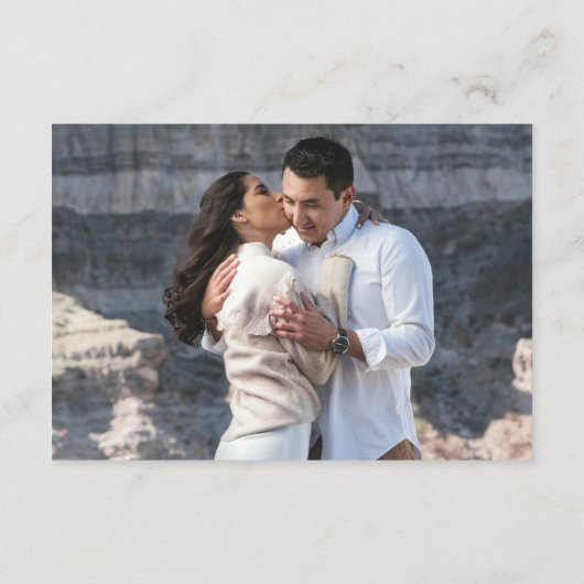 Elegant Photo QR Code Modern Wedding エンクロージャーカード (裏面)