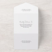 Elegant Photo QR Code Modern Wedding オールインワン招待状 (外側)