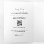 Elegant Photo QR Code Modern Wedding 三つ折り招待状 (内部最初)