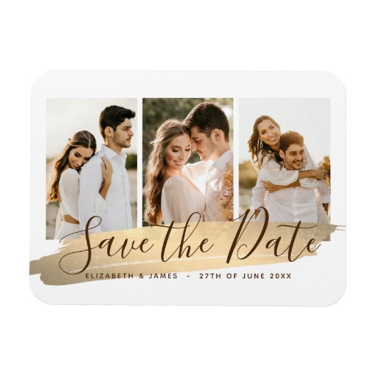 Elegant Photo Save The Date Magnet Invitation マグネット (横)