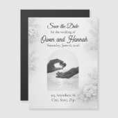 Elegant Photo Save the Date Magnetic Card マグネット招待状 (正面/裏面)