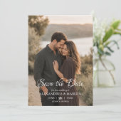 Elegant Photo Save the Date Wedding Announcement セーブザデート (スタンド正面)