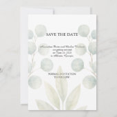 Elegant Photo Save the Date Wedding Announcement セーブザデート (裏面)