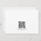 Elegant Photo script calligraphy & QR Code Wedding セーブザデート (裏面)