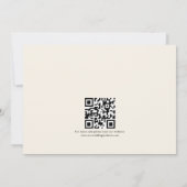 Elegant Photo script calligraphy & QR Code Wedding セーブザデート (裏面)