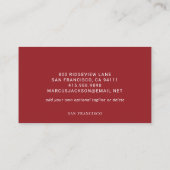 Elegant Photo Tattoo Artist 名刺 (裏面)