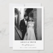 Elegant Photo the Night Before Rehearsal Dinner 招待状 (正面)