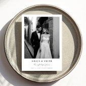 Elegant Photo the Night Before Rehearsal Dinner 招待状