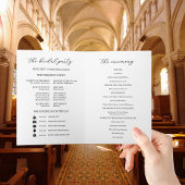 Elegant Photo Wedding Ceremony Timeline Program カード