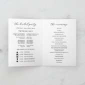 Elegant Photo Wedding Ceremony Timeline Program カード (内部)