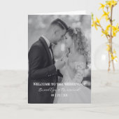 Elegant Photo Wedding Ceremony Timeline Program カード (黄色い花)